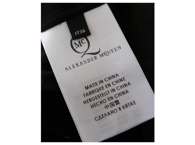 McQ Alexander McQueen Lederrock-Hemdkleid Schwarz - Ansicht 6
