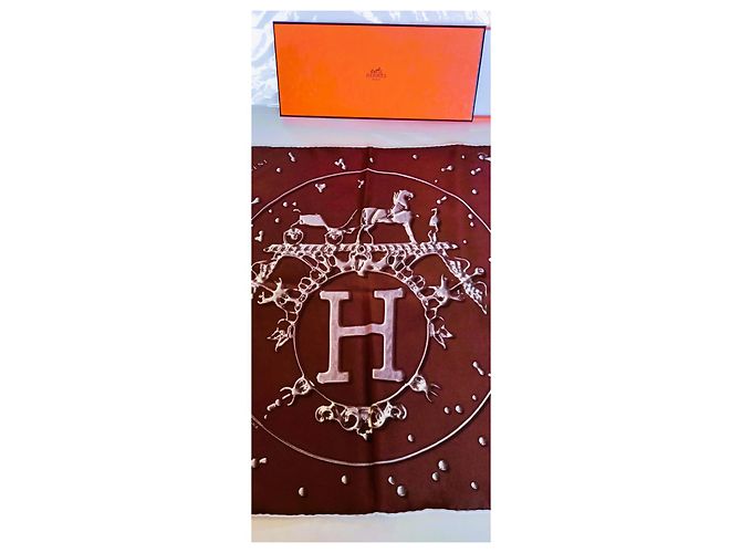 Hermès Gavroche cuadrado “Plata rápida”. Bronce - vista 3