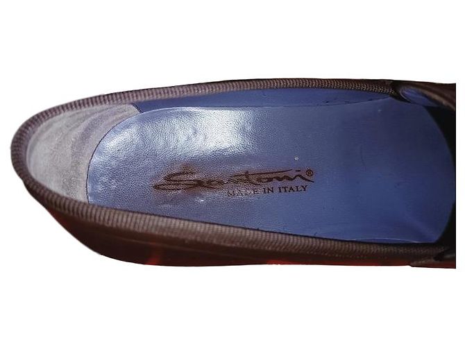 Santoni Mocassino college in pelle marrone da uomo - vista 4