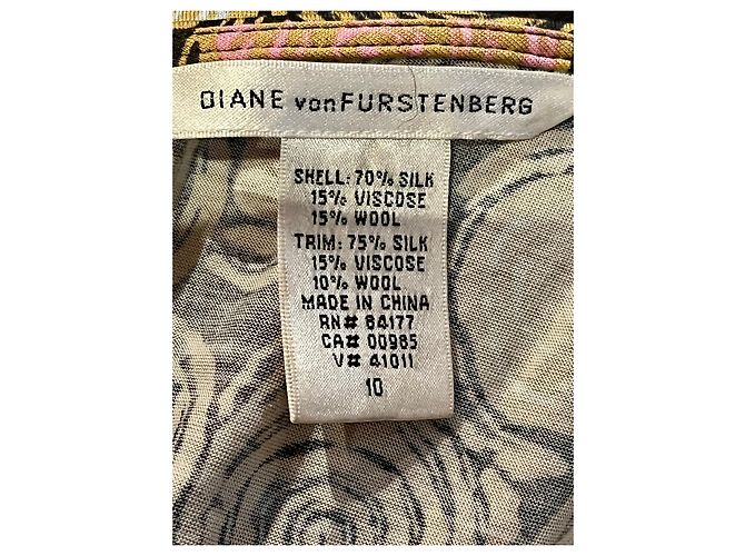 Diane Von Furstenberg Abito DvF vintage in misto seta lana - vista 4