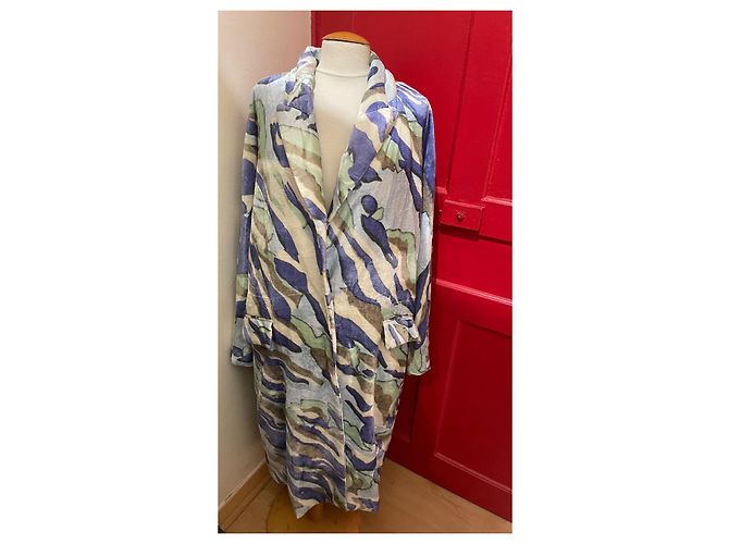 Abrigo Isabel Marant ICLERIE de terciopelo oversize Multicolor - vista 2
