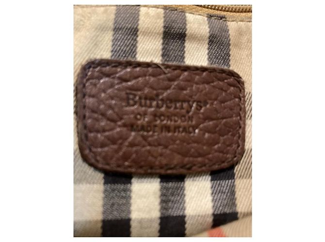 Borsa a mano Burberry in pelle marrone - vista 2