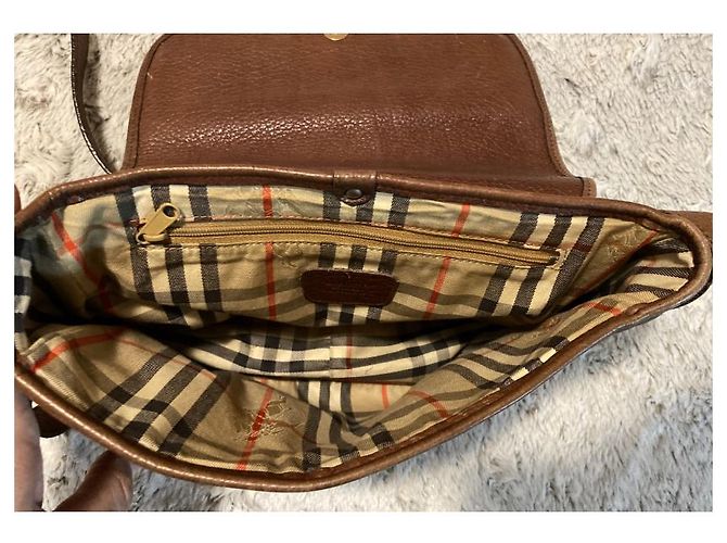 Borsa a mano Burberry in pelle marrone - vista 3