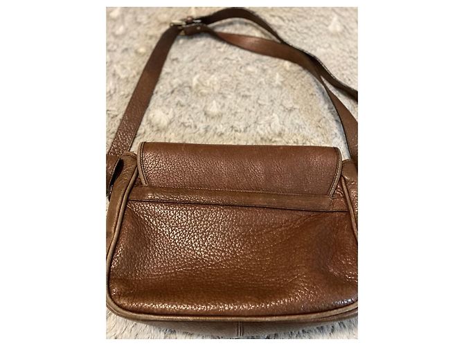 Borsa a mano Burberry in pelle marrone - vista 7