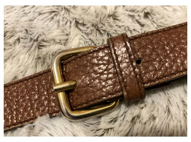 Borsa a mano Burberry in pelle marrone - vista 8