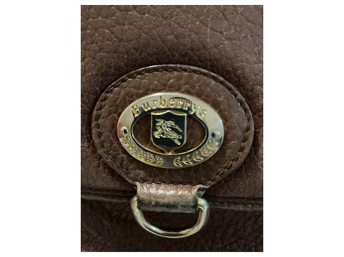 Borsa a mano Burberry in pelle marrone - vista 9