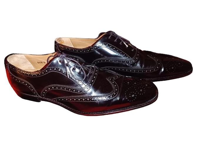 Paul Smith Derby con punta a fiore in pelle nera Nero - vista 4