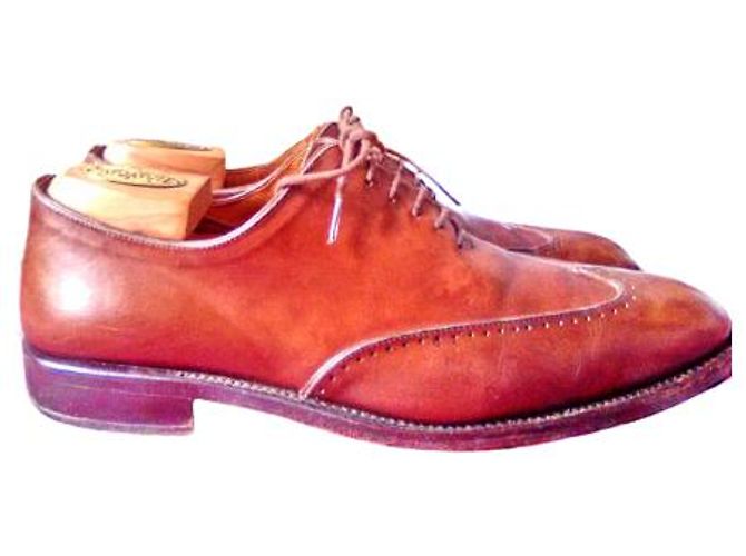 Autre Marque Derby in pelle patinata cognac - vista 2