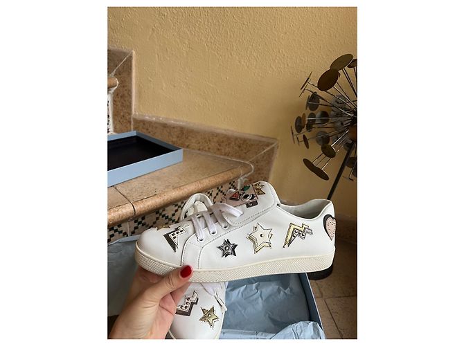 Sneakers Prada in pelle bianca Bianco - vista 5