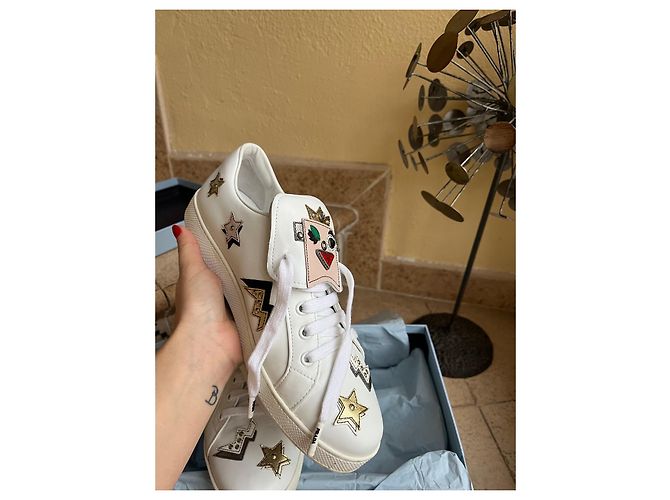 Sneakers Prada in pelle bianca Bianco - vista 6