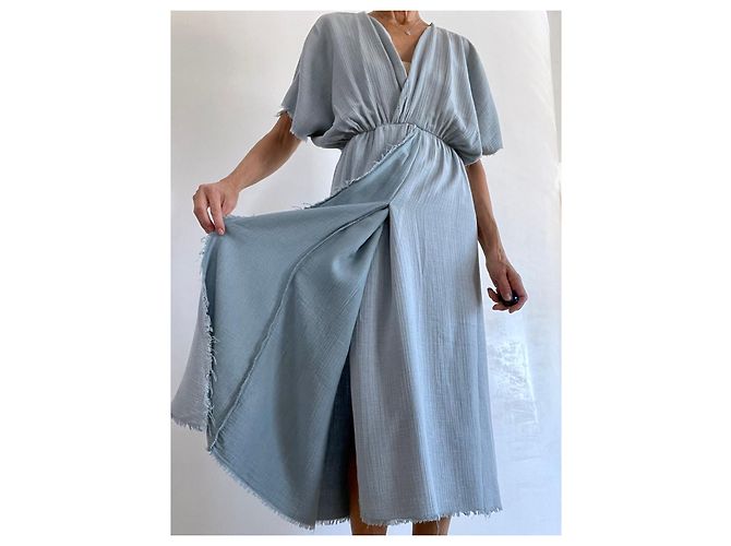 Vestido midi Masscob azul iceberg cor T. S (36 -38) Azul claro - vista 11