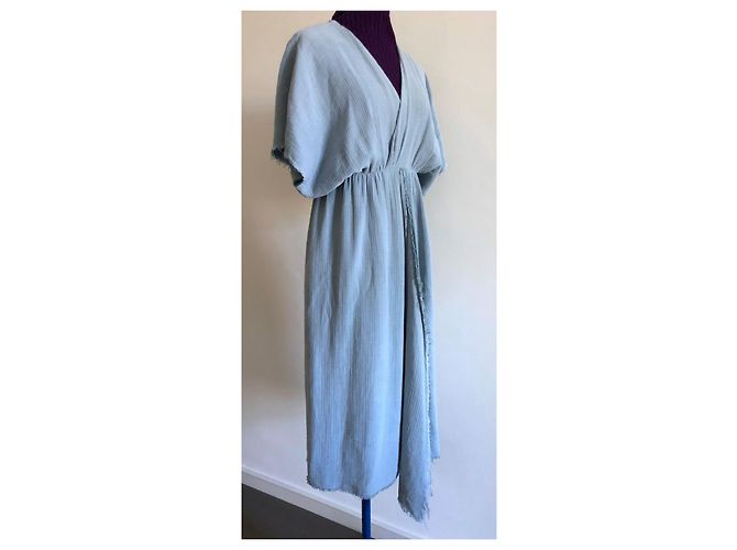 Vestido midi Masscob azul iceberg cor T. S (36 -38) Azul claro - vista 14
