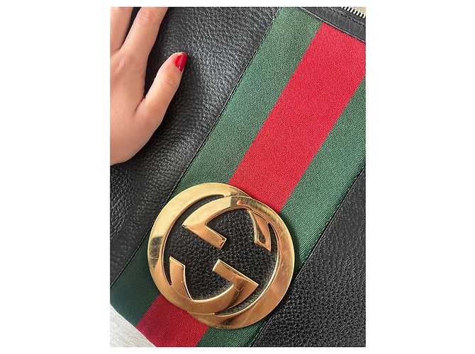 Marmont Borsa da viaggio Gucci in pelle nera Nero - vista 3