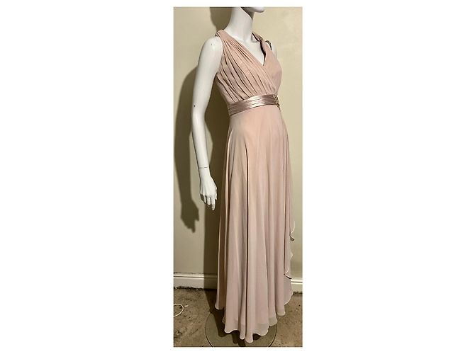 Jenny Packham Bejewelled evening gown in dusky pink - view 2