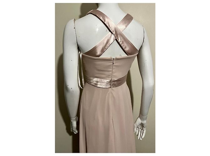 Jenny Packham Bejewelled evening gown in dusky pink - view 3