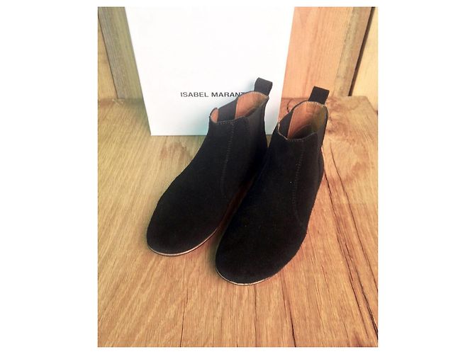 Isabel Marant Dewar Stiefeletten aus schwarzem Leder - Ansicht 2