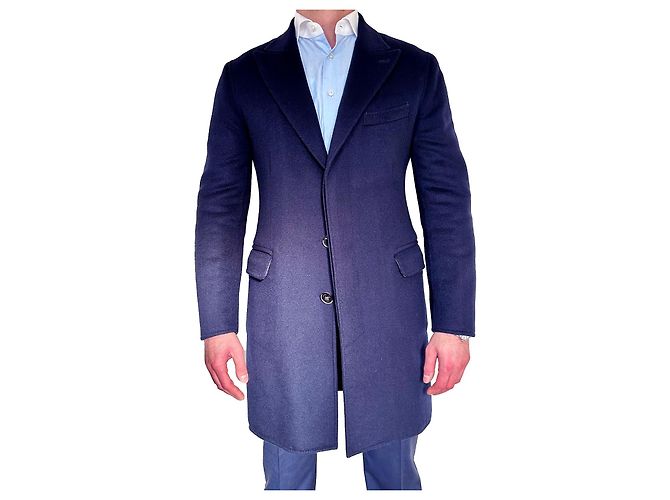 Cappotto Berluti in Cashmere Blu Navy - vista 10