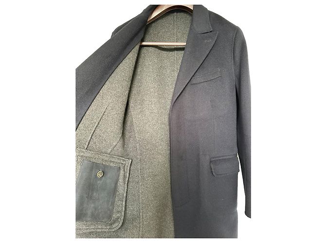 Cappotto Berluti in Cashmere Blu Navy - vista 3