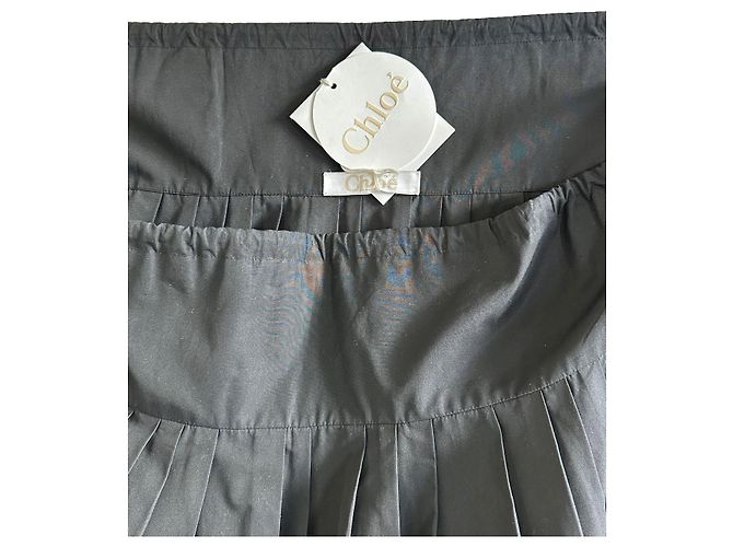 Gonna Chloé in cotone nera Nero - vista 3