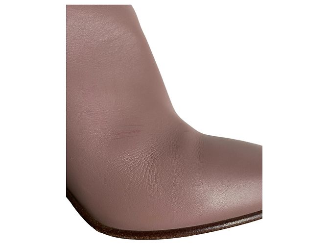 Botas altas de cuero Valentino Rockstud Beige - vista 15
