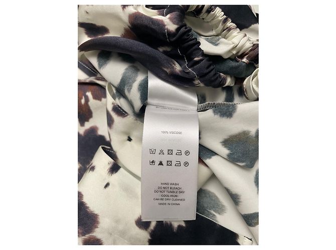 Camicetta Alexa Chung Marrone e Crema in Viscosa Crudo - vista 4