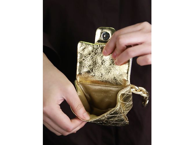 Chanel oro 2008-2009 micro metallico 2.55 Borsa alla caviglia riedizione D'oro - vista 3