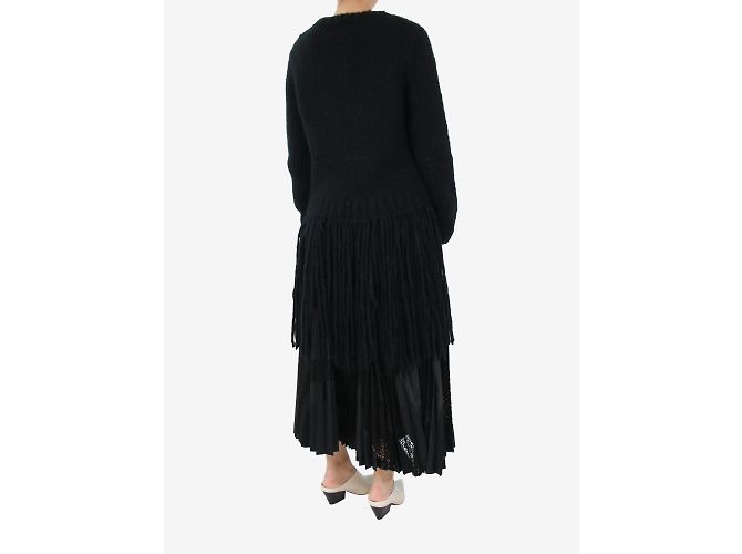 Gabriela Hearst Pull à franges en cachemire noir - taille S - vue 2