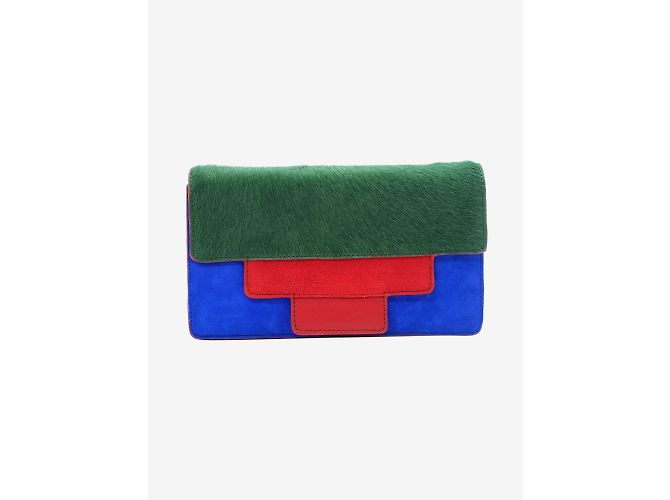Jamin Puech Portefeuille color block vert - vue 2