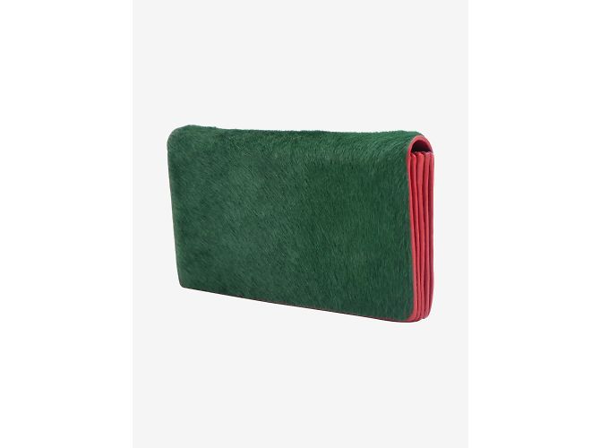 Jamin Puech Portefeuille color block vert - vue 4