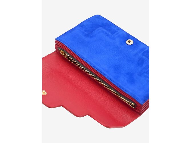 Jamin Puech Portefeuille color block vert - vue 6