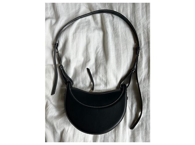 Polène Numéro Dix EDITION SCHWARZ GLATTES LEDER Nero - vista 4