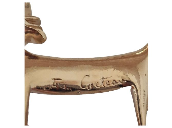 Autre Marque Spilla Le Chat di Jean Cocteau - Gioiello timbrato con custodia originale - Nuova D'oro - vista 7