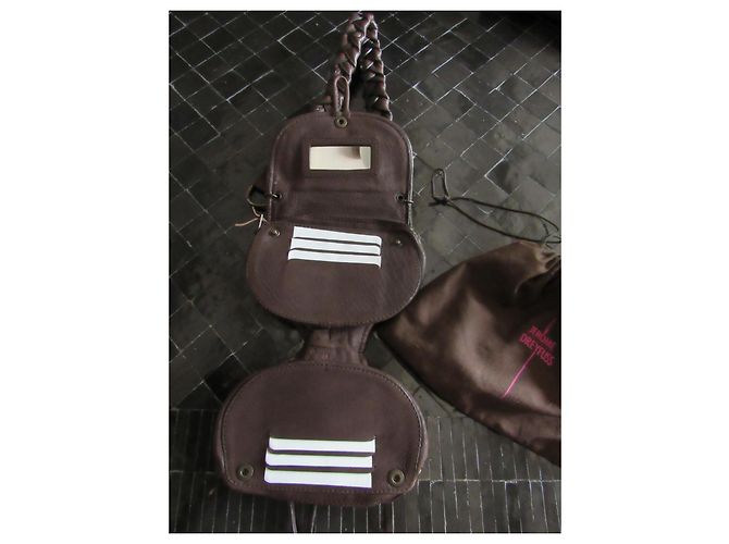 Borsa a mano Jerome Dreyfuss Momo in pelle marrone scuro - vista 6
