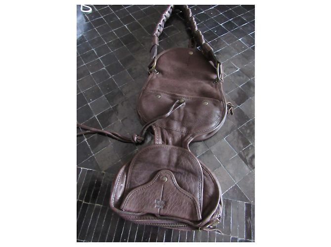 Borsa a mano Jerome Dreyfuss Momo in pelle marrone scuro - vista 7
