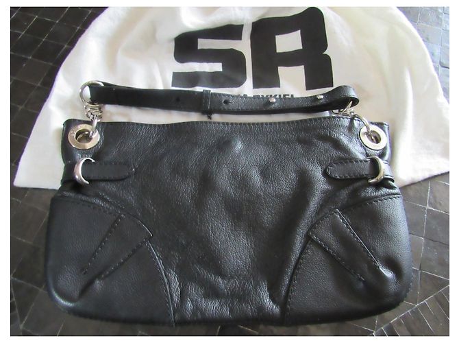 Bolsa de mão Sonia Rykiel Marta em couro preto - vista 3