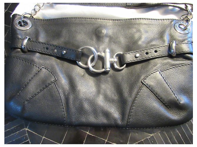 Bolsa de mão Sonia Rykiel Marta em couro preto - vista 5