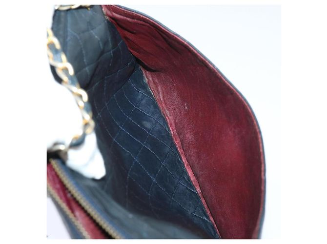 CHANEL Borsa a tracolla con catena Pelle di agnello Nero CC Auth bs7954 - vista 15