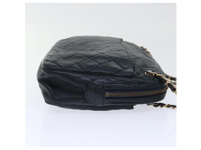 CHANEL Borsa a tracolla con catena Pelle di agnello Nero CC Auth bs7954 - vista 5
