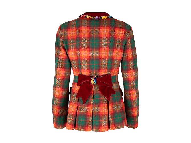 Moschino Cheap & Chic Chaqueta a Cuadros con Botones de Corazón - vista 2