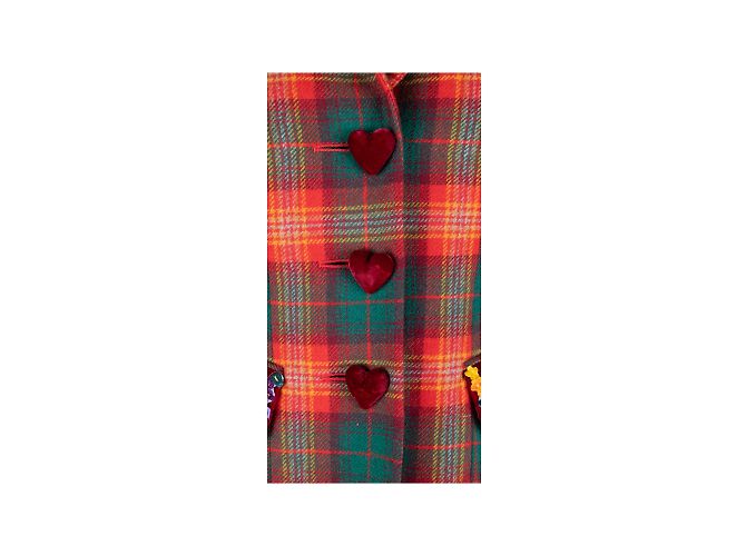 Moschino Cheap & Chic Chaqueta a Cuadros con Botones de Corazón - vista 3