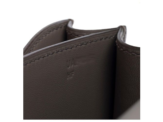 Hermès Sac HERMES Constance en Cuir Gris - 101426 - vue 7