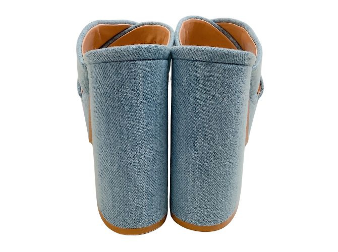 Sabot con plateau Sheridan in denim Stonewash Gianvito Rossi - vista 5