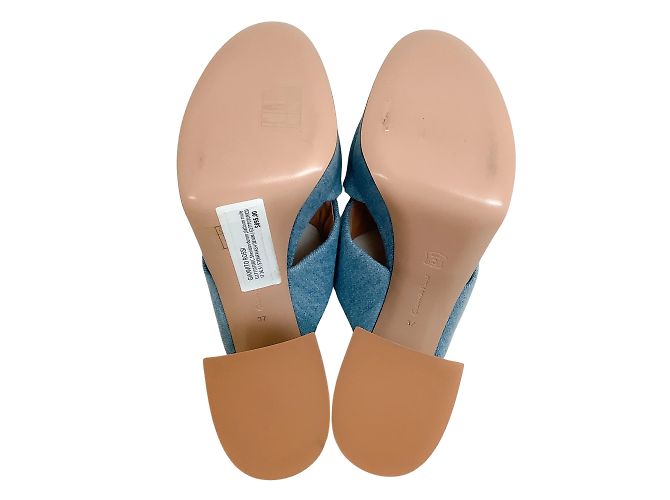 Sabot con plateau Sheridan in denim Stonewash Gianvito Rossi - vista 7