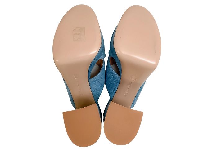 Sabot con plateau Sheridan in denim Stonewash Gianvito Rossi - vista 8