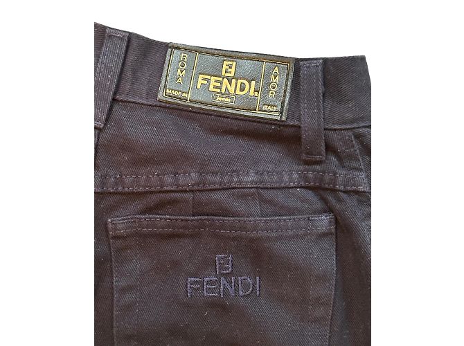 Vaqueros Slim Fendi Azules de Algodón Talla 34 - vista 3