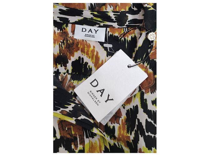 Day Birger & Mikkelsen Day Glide Kleid Sweet Lime Seide Viscose Mehrfarben - Ansicht 6
