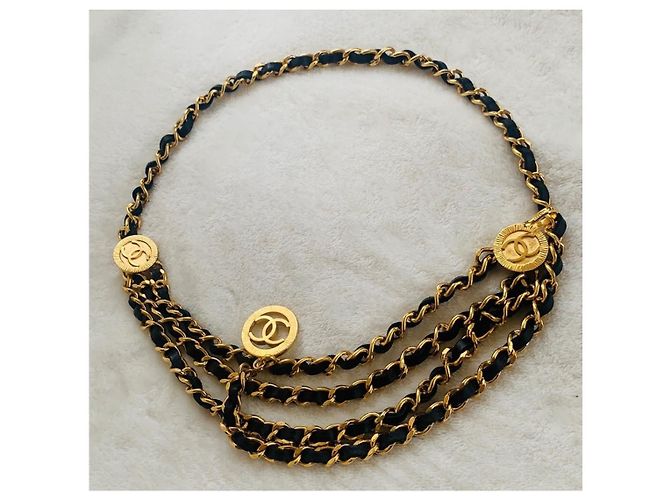 Cintura Chanel a Tripla Catena Oro D'oro - vista 2