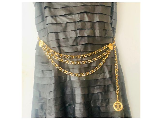 Cintura Chanel a Tripla Catena Oro D'oro - vista 4