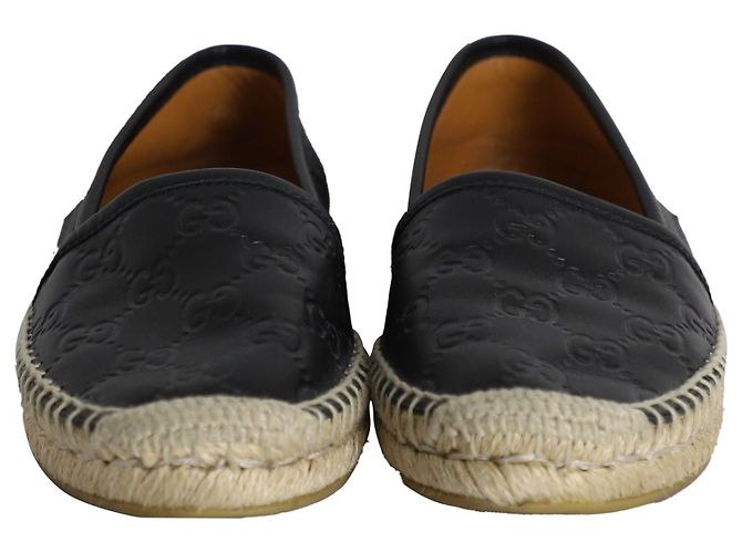 Espadrillas Gucci Guccissima Signature in pelle nera Nero - vista 2