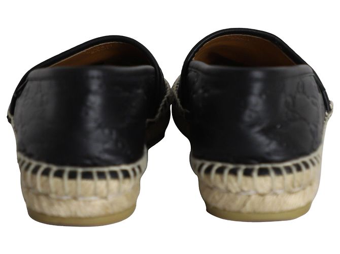 Espadrillas Gucci Guccissima Signature in pelle nera Nero - vista 4